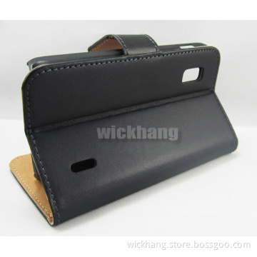 Genuine Real Leather Flip Wallet Case with Stand for LG Google Nexus 4 E960